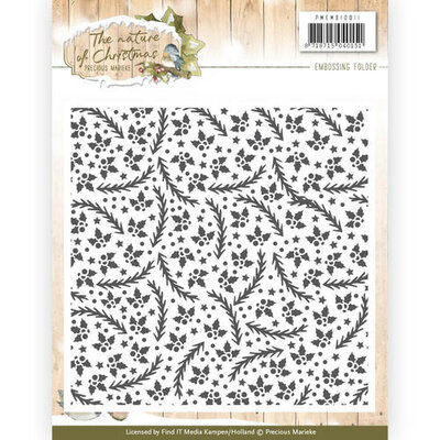 PMEMB10011 Precious Marieke - Embossingfolder - The nature of Christmas
