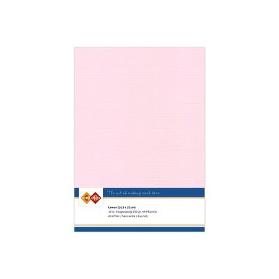 15 Card Deco Linnen A5 10 vel Licht Roze 240grm