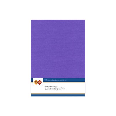 18 Card Deco Linnen A5 10 vel Violet 240grm