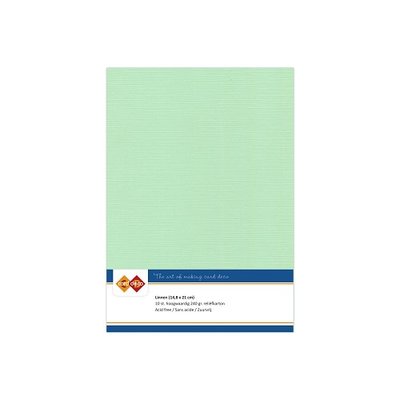 20 Card Deco Linnen A5 10 vel Middengroen 240grm