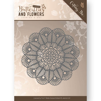 JAD10022 – Die - Jeanine's Art - Butterflies and Flowers – Doily