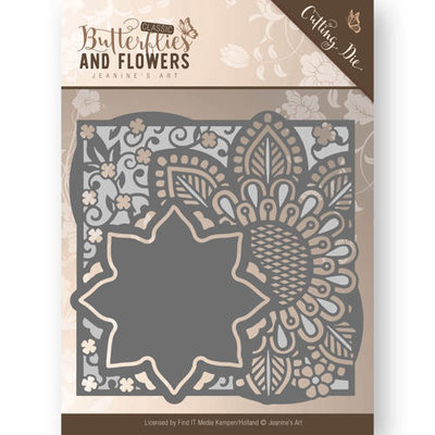 JAD10018 – Die - Jeanine's Art - Classic Butterflies and Flowers - Flowers Frame