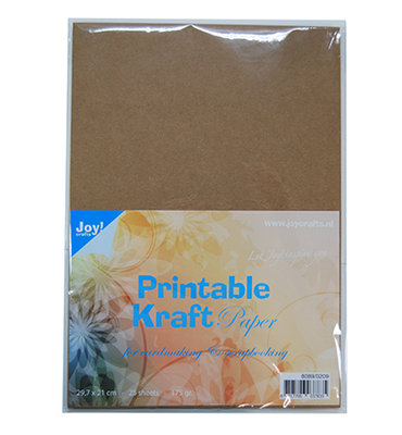 8089/0209 - Joy Crafts - Printable Kraft papier - A4 - 175grs - 25 sheets