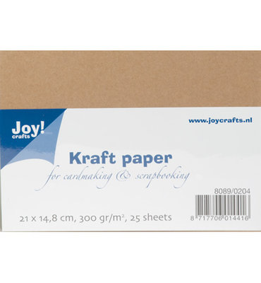 8089/0204 - Joy Crafts - Kraft papier - A5 - 300grs - 25 sheets