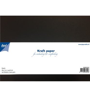 8089/0242 - Joy Crafts - Kraft papier - Black - A5 - 300grs - 20 sheets