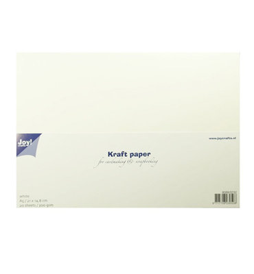 8089/0232 - Joy Crafts - Kraft papier - White - A5 - 300grs - 20 sheets