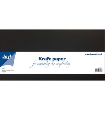 8089/0244 - Joy Crafts - Kraft papier - Black - 30,5x15cm - 300grs - 20 sheets