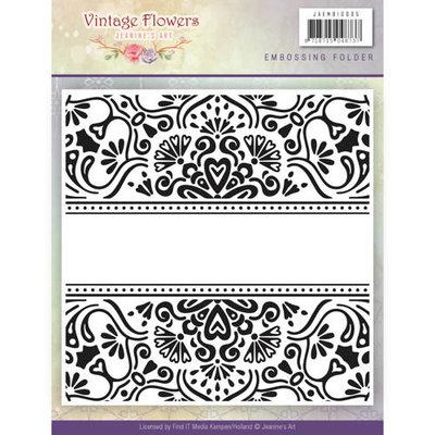 JAEMB10005 - Embossingfolder - Jeanine's Art - Vintage Flowers - 15.2x15.4