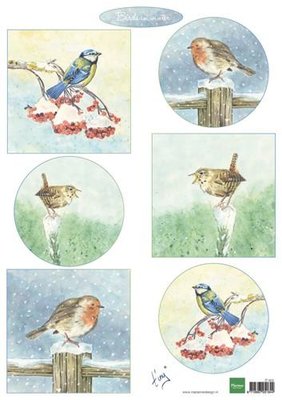 Marianne Design Decoupage Tiny's birds in winter IT605A4