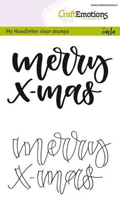 130501/1809 CraftEmotions clearstamps A6 - handletter - Merry Xmas