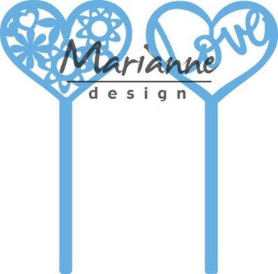 Marianne Design Creatable Hart pins (set van 2) LR0573 11x16 cm