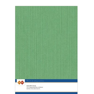 22 Card Deco Linnen A4 10 vel Groen 240grm