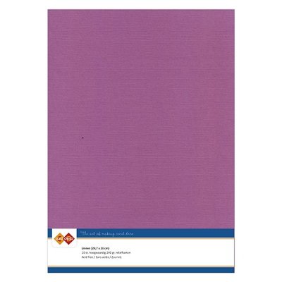 LKK-A438 Card Deco Linnen A4 10 vel Aubergine 240grm
