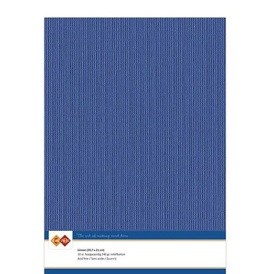 39 Card Deco Linnen A4 10 vel Ultramarijn 240grm