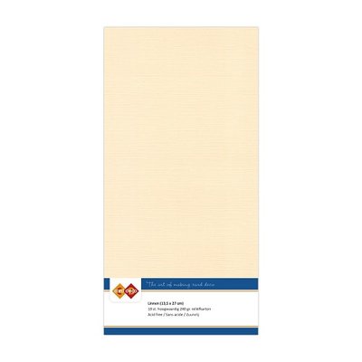 07 Card Deco Linnen 135x270mm 10 vel Chamois 240grm