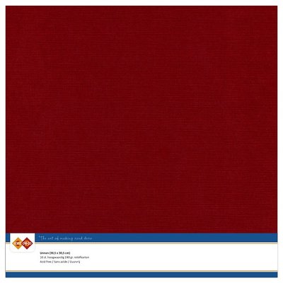 LKK-SC14  Card Deco Linnenkarton - 30,5 x 30,5  Bordeaux  10 vel