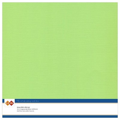 21  Card Deco Linnenkarton - 30,5 x 30,5  Meigroen  10 vel