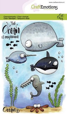 CraftEmotions clearstamps A6 - Ocean 1 Carla Creaties  130501/1621