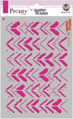Pronty Mask stencil A5 Grunge Stripes 470.770.005 by Jolanda