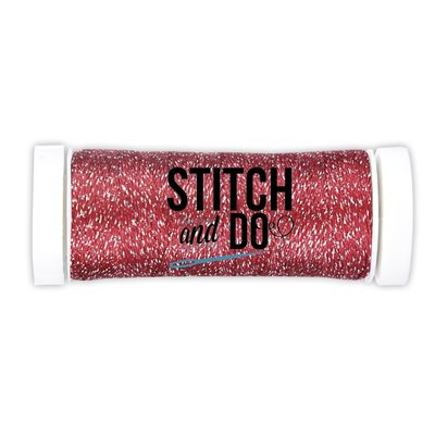 Red Sparkles Thread Stitch and Do - 120 meter